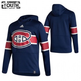 Montreal Canadiens Blank 2020-2021 Reverse Retro Pullover Hooded Sweatshirt - Barn